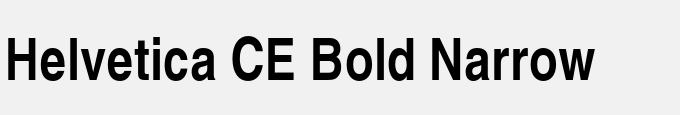 Helvetica CE Bold Narrow